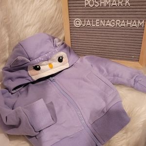 Purple jacket converts to squish owl 12mos